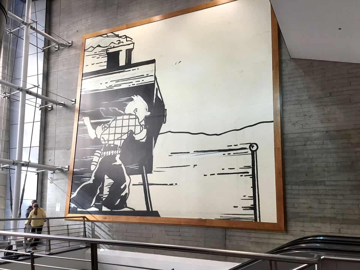 A digital legend for the Tintin's fresco at Brussels-South station